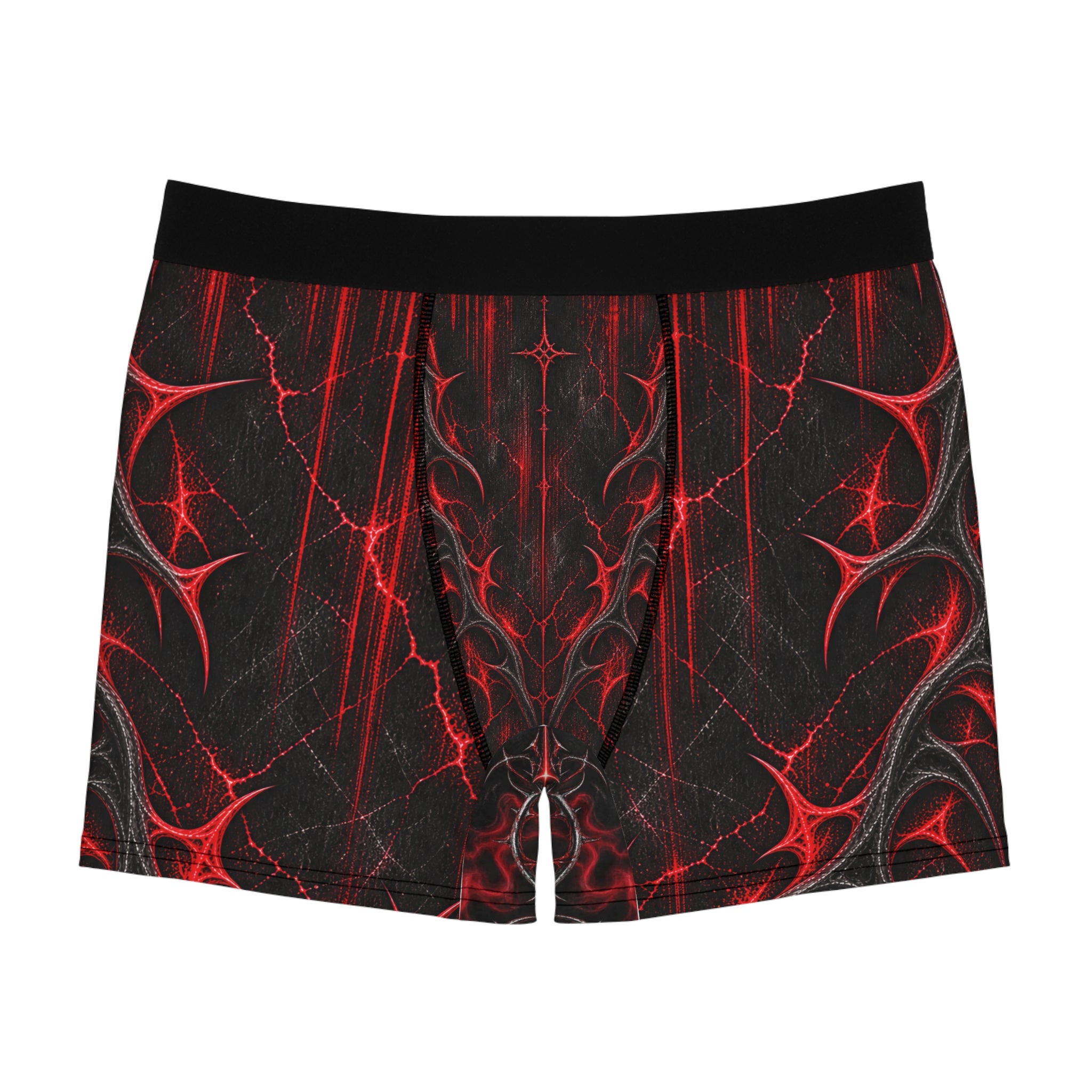 Black & Red Gothic Rose Boxer Briefs — Men's All-Over-Print Underwear