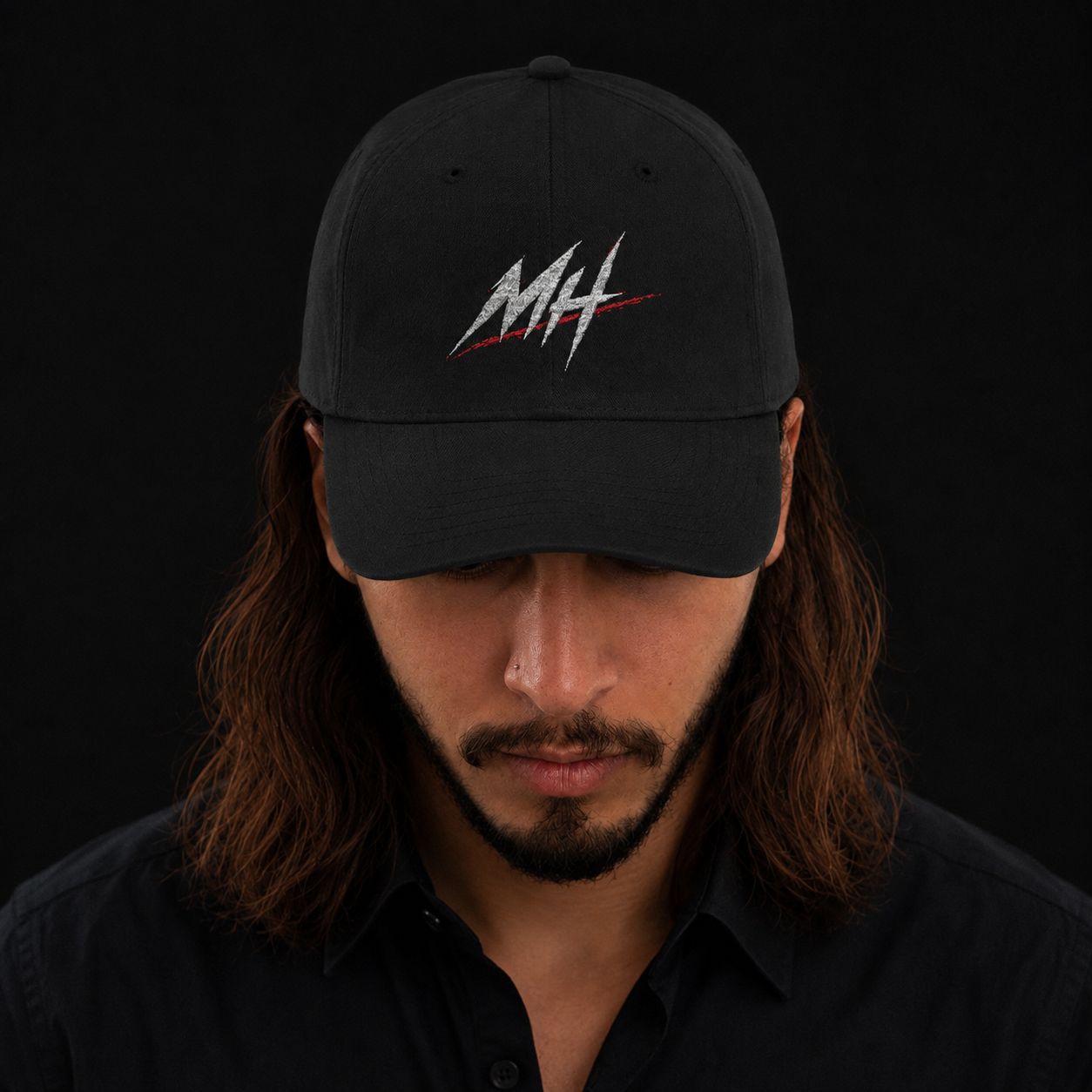 MH SIGNATURE LOGO CAP - BLACK