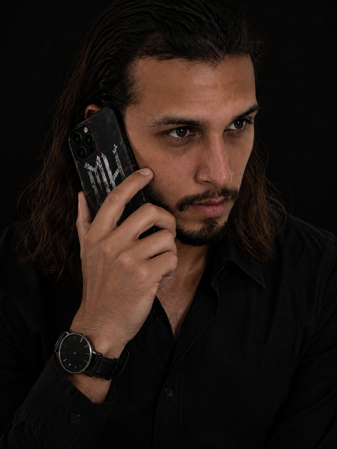 MH Industrial Logo Phone Case _ Black & Red
