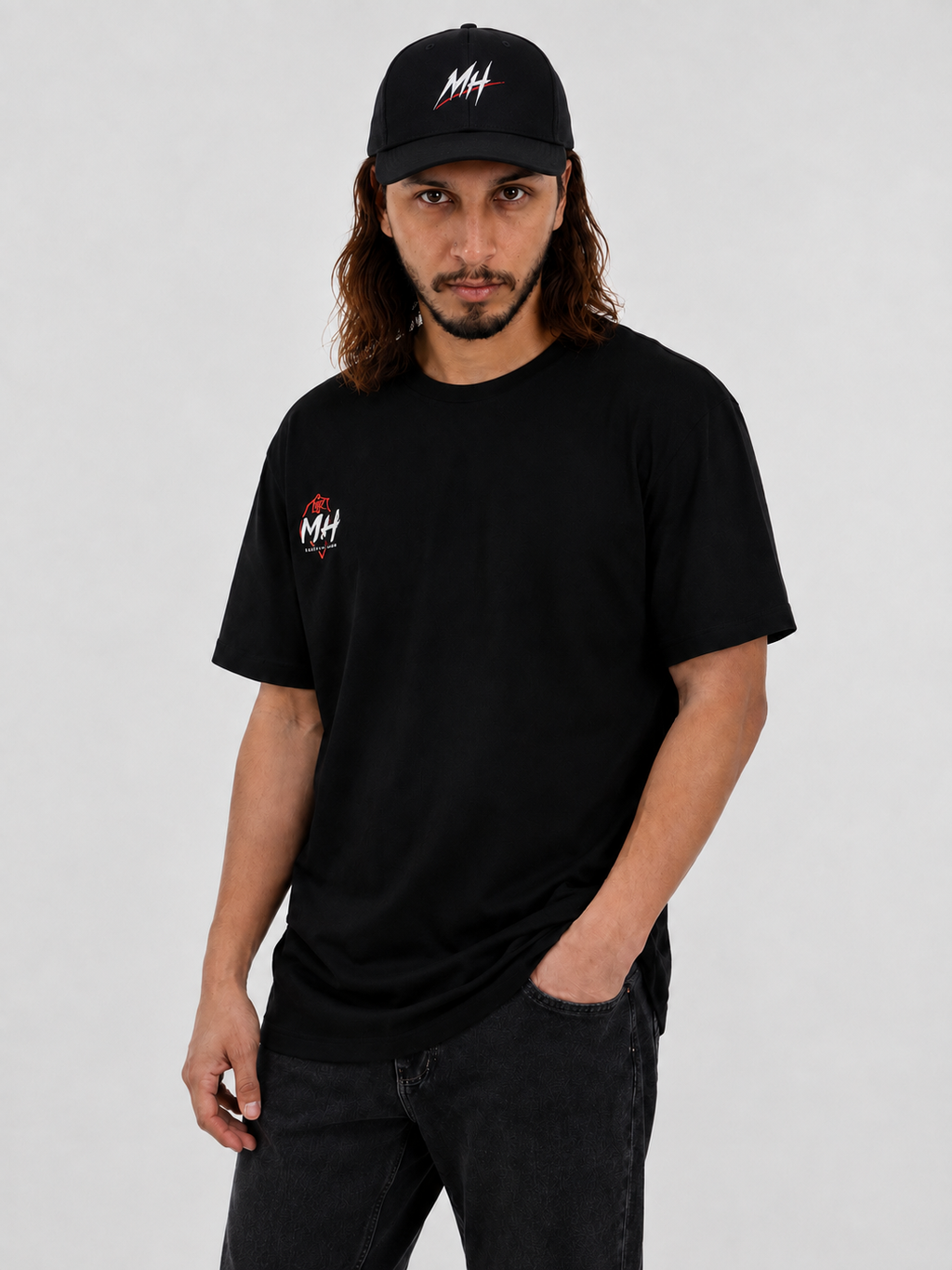 MH SIGNATURE LOGO CAP - BLACK