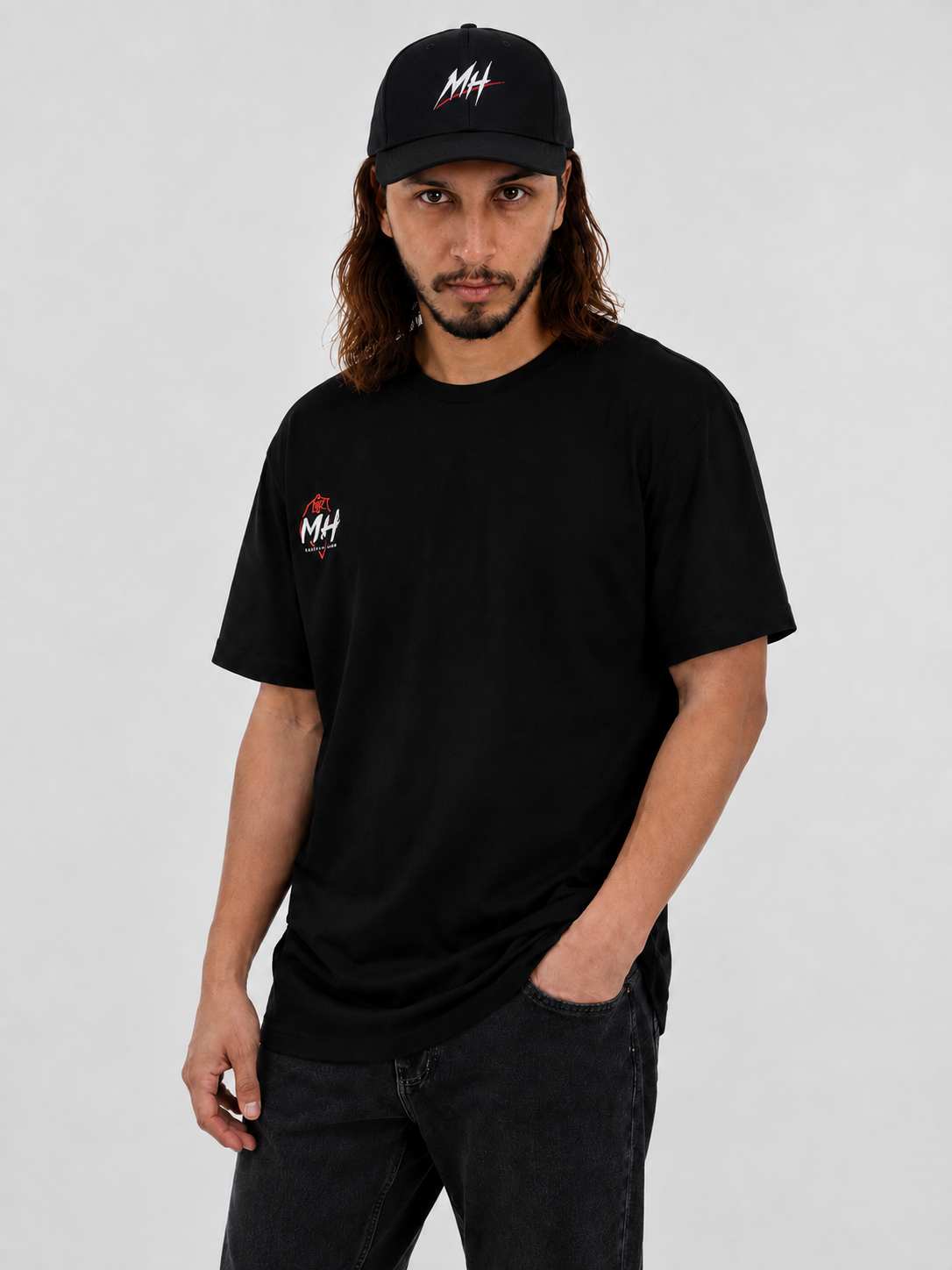 MH SIGNATURE LOGO CAP - BLACK